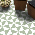 FULL TILE SAMPLE Harlequin Quarter Sage 20cm x 20cm