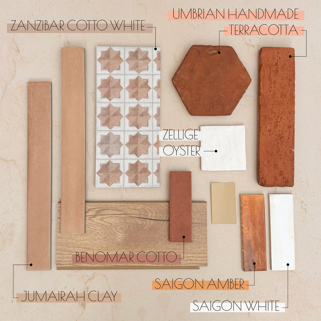 Umbrian Handmade | Terracotta | Hexagon Tiles |  15cm x 17.5cm | Wall and Floor Tiles