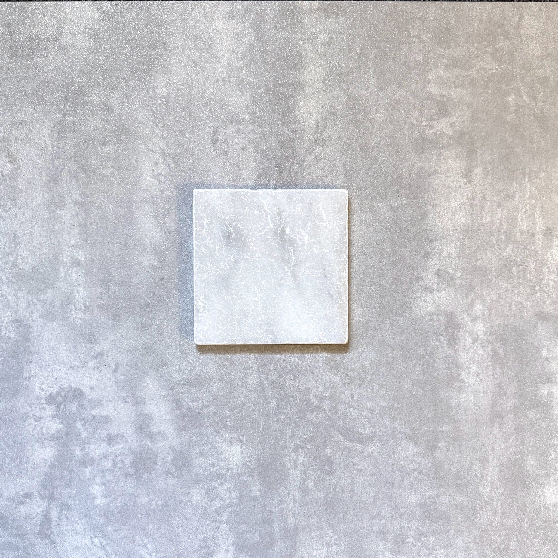 FULL TILE SAMPLE | Fayrouz Tumbled White Marble | 15.2cm x 15.2cm