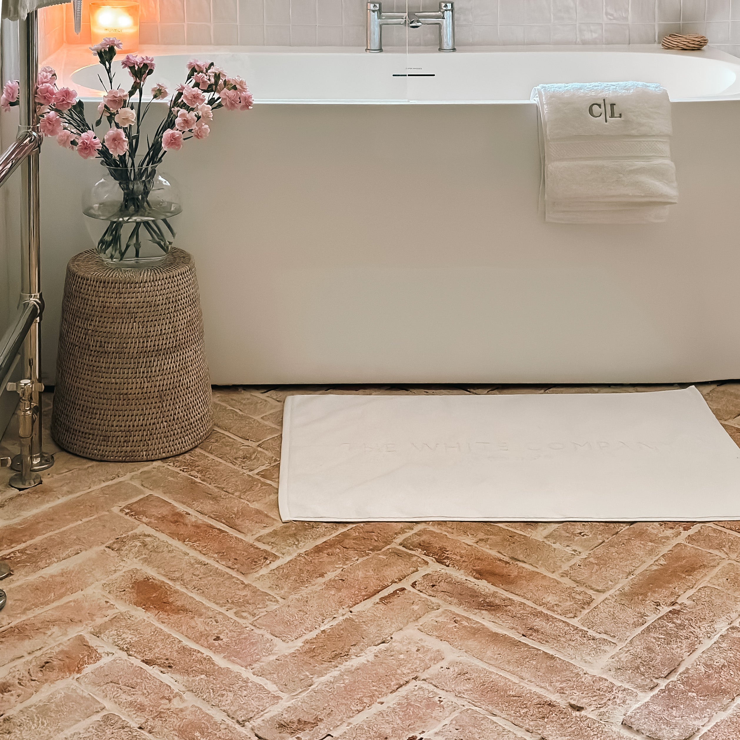 Umbrian Handmade | Terracotta | Brick Tiles |  7.5cm x 30cm | Wall and Floor Tiles