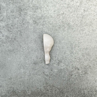 Pimlico White external corner tile with a crackle glaze finish, featuring soft white tones and a shaped ceramic profile designed to neatly finish and protect external wall tile edges.