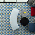 Kasbah Zafi Mustard Azure Moroccan Tile 20cm x 20cm
