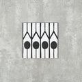 FULL TILE SAMPLE Almeira Felis Black and White 20cm x 20cm