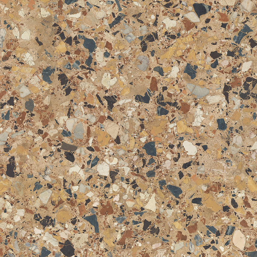 Stuzzi Amber Classical Terrazzo Style 4d Brushed Finish Tiles 60cm x 60cm