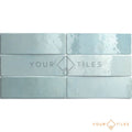 FULL TILE SAMPLE Zellige Brick Aqua Blue Moroccan Handmade Style 6.5cm x 20cm