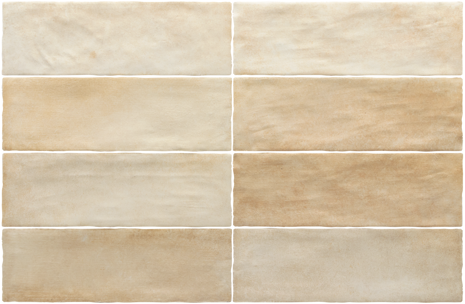 Zellige Arena Marfil Matt Brick | Moroccan Style | 6.5cm x 20cm FULL TILE SAMPLE