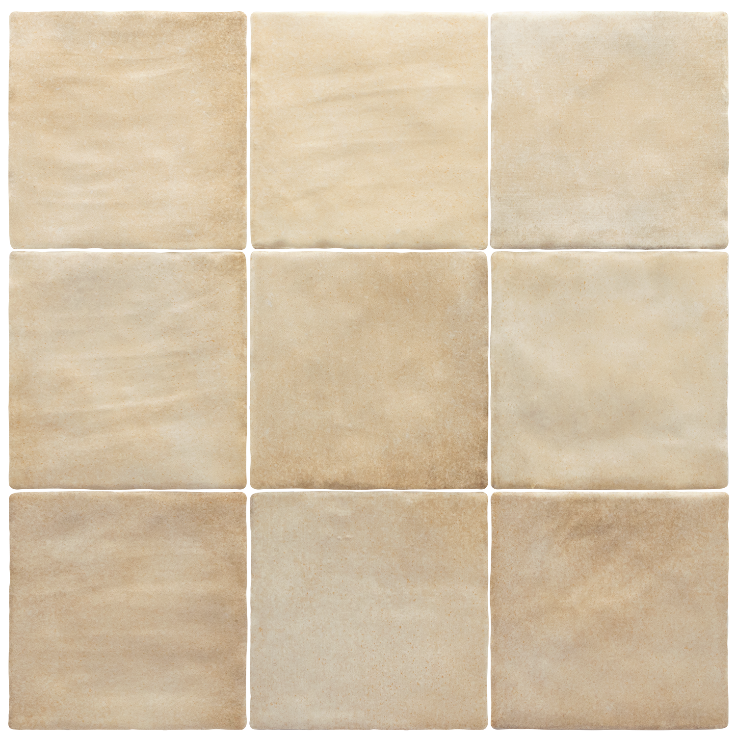 Zellige Arena Marfil Matt Square | Moroccan Style | 10cm x 10cm FULL TILE SAMPLE