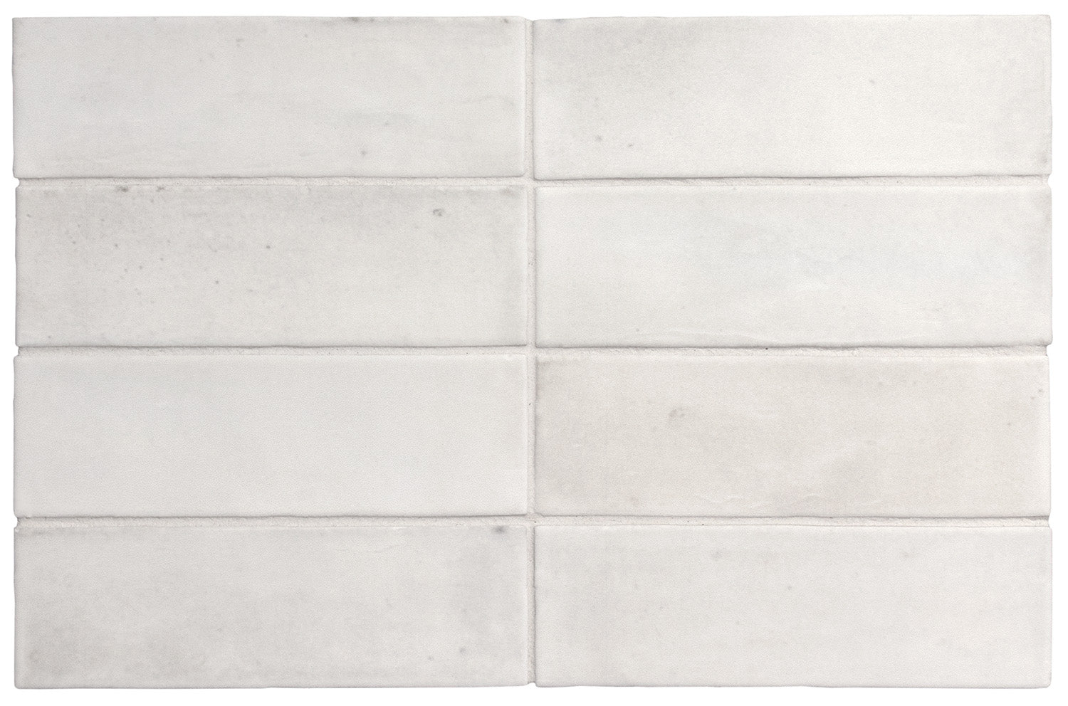 Benomar Moroccan Mini Brick MATT White 5cm x 15cm FULL TILE SAMPLE