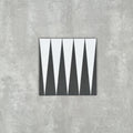 FULL TILE SAMPLE Almeira Backgammon  Black & White 20cm x 20cm