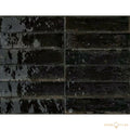 FULL TILE SAMPLE Levent Black Porcelain Wall Tiles & Floor Tiles 6cm x 24cm