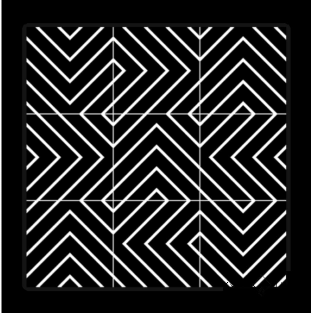 FULL TILE SAMPLE Almeira  Jilani Nero / Black 20cm x 20cm