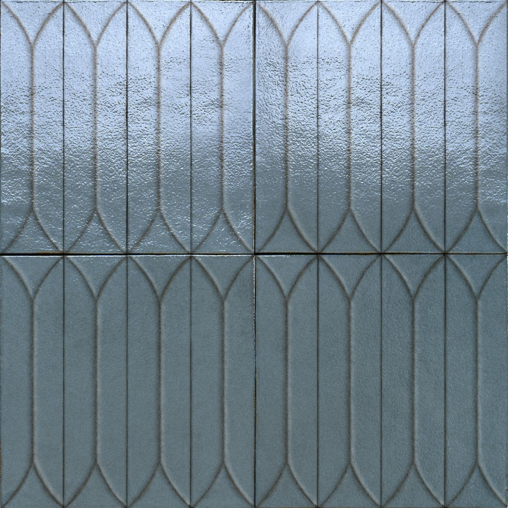 Baroque Decor Laguna Blue Porcelain Wall Tiles 9.1cm x 37.5cm