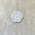 FULL TILE SAMPLE Medina Hormuz Moroccan Azure Blue Pattern Hexagon