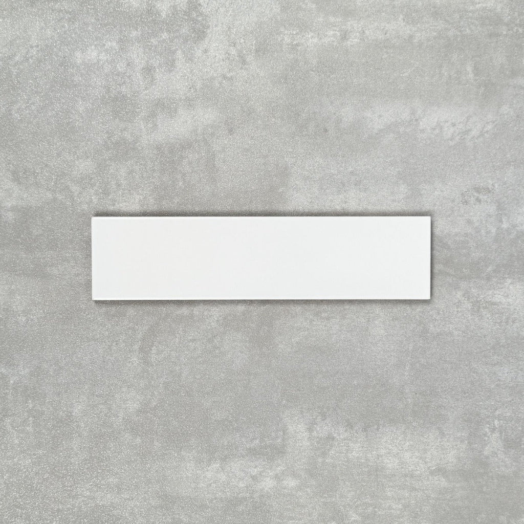 Brooklyn White Matt | Flat Subway Metro Brick Wall Tile | 7.5cm x 30cm