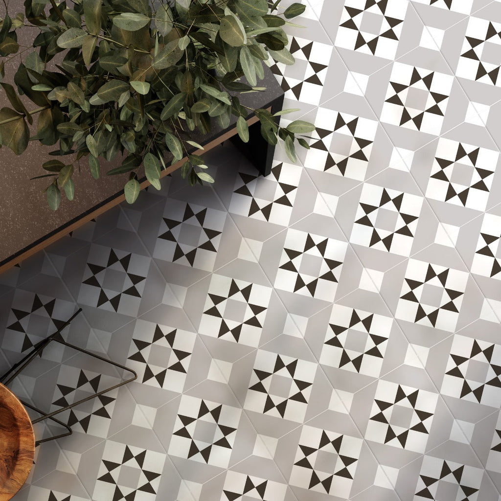 Cambridge Silver Borough Victorian Anti Slip Porcelain Wall Floor Tiles