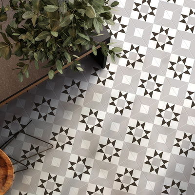 Cambridge Silver Borough Victorian Anti Slip Porcelain Wall Floor Tiles