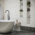 Amalfi Brick Carrara Vintage Marble Wall & Floor Tiles 5.4cm x 22cm FULL TILE SAMPLE