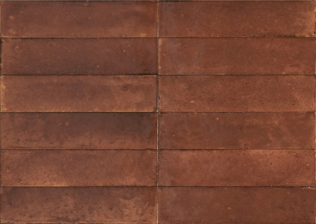 Levent Butterscotch Brick | Wall & Floor Gloss Porcelain Tiles | 6cm x 24cm