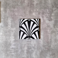 FULL TILE SAMPLE Almeira Casablanca Black and White 20cm x 20cm