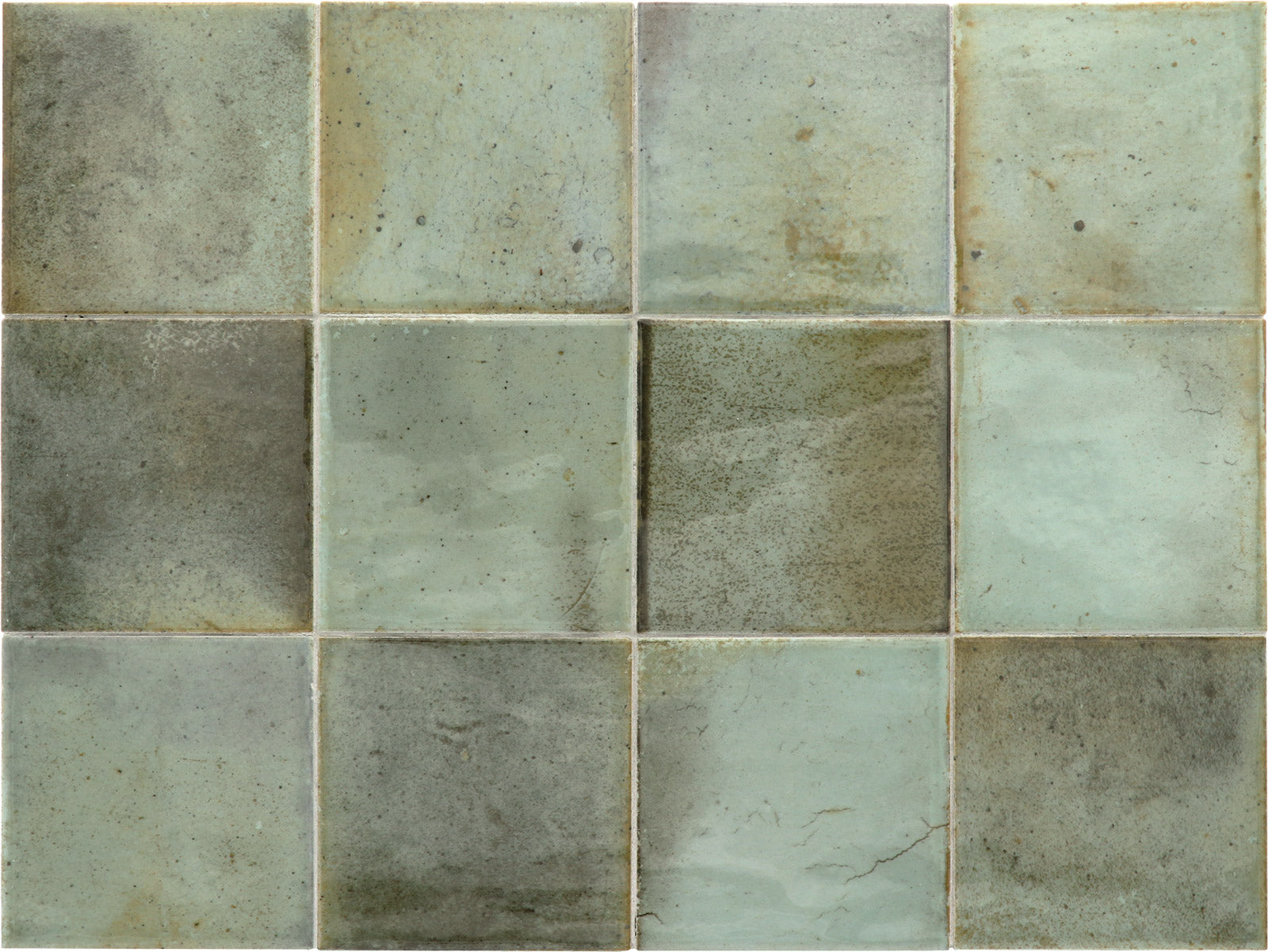 FULL TILE SAMPLE Saigon Celadon Square Wall Tiles | 10cm x 10cm