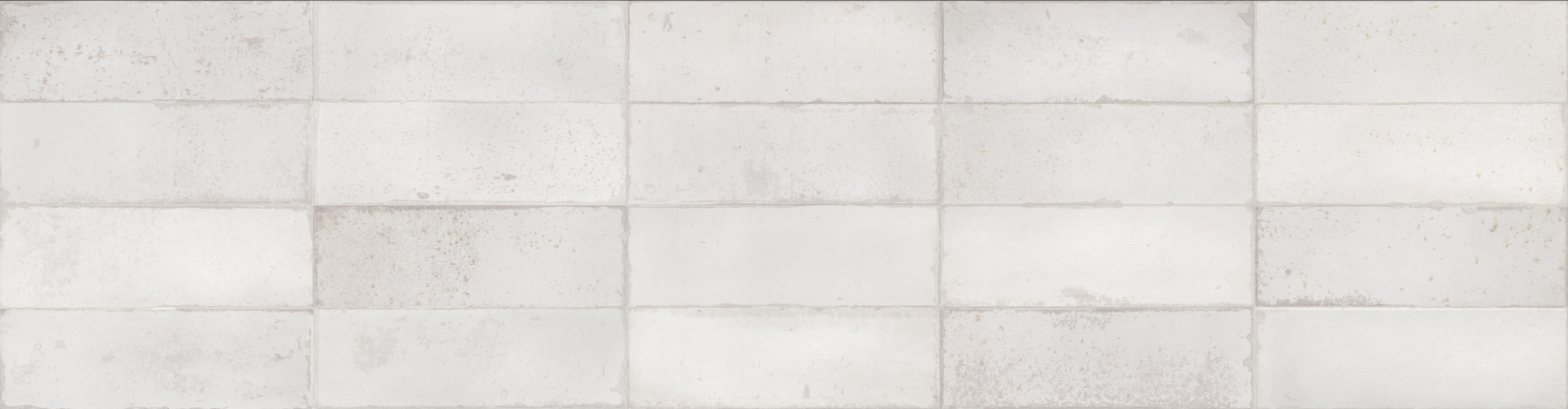 Foundry Chalk White Bricks Wall Tiles 6.5cm x 20cm FULL TILE SAMPLE