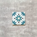 FULL TILE SAMPLE Clara Teal 20cm x 20cm