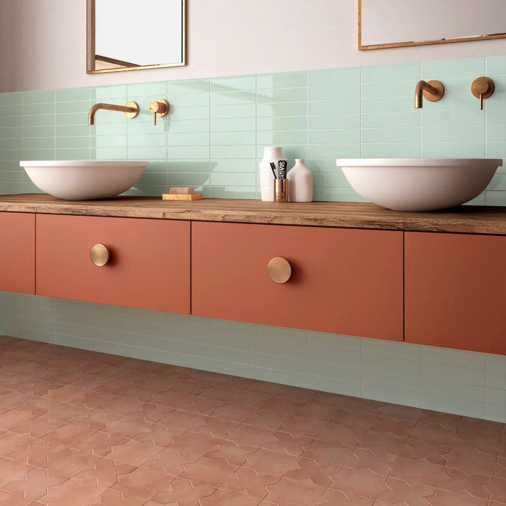 Muscat Cotto Star and Cross Moroccan Porcelain Wall & Floor Tiles