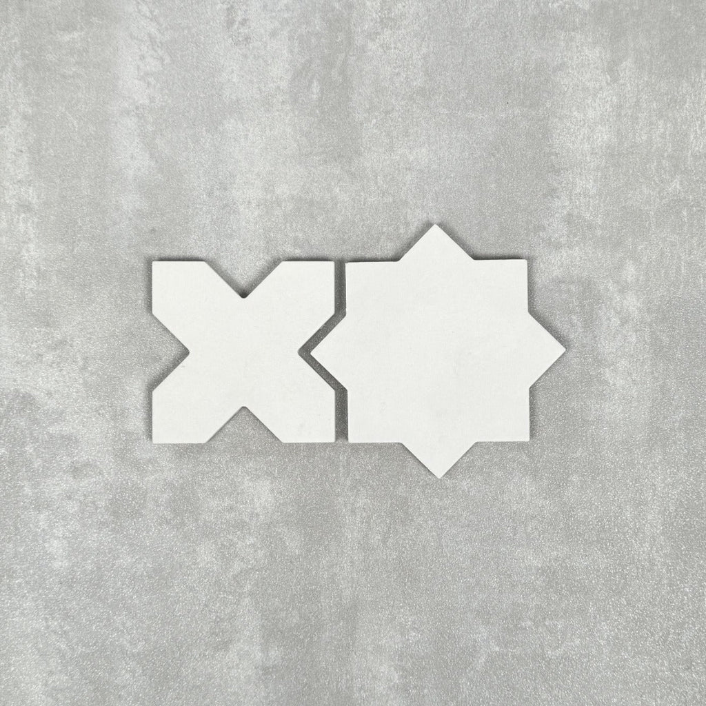 Muscat Bone Star and Cross Moroccan Porcelain Wall & Floor Tiles