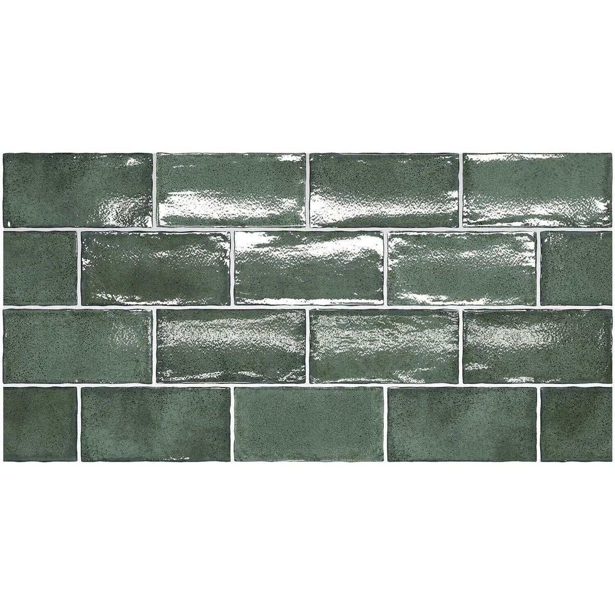 FULL TILE SAMPLE Dordogne Green Pines 7.5cm x 15cm