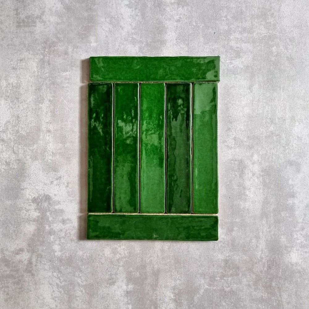Midas Dublin Victorian Green Brick Wall Tiles 5cm x 25cm