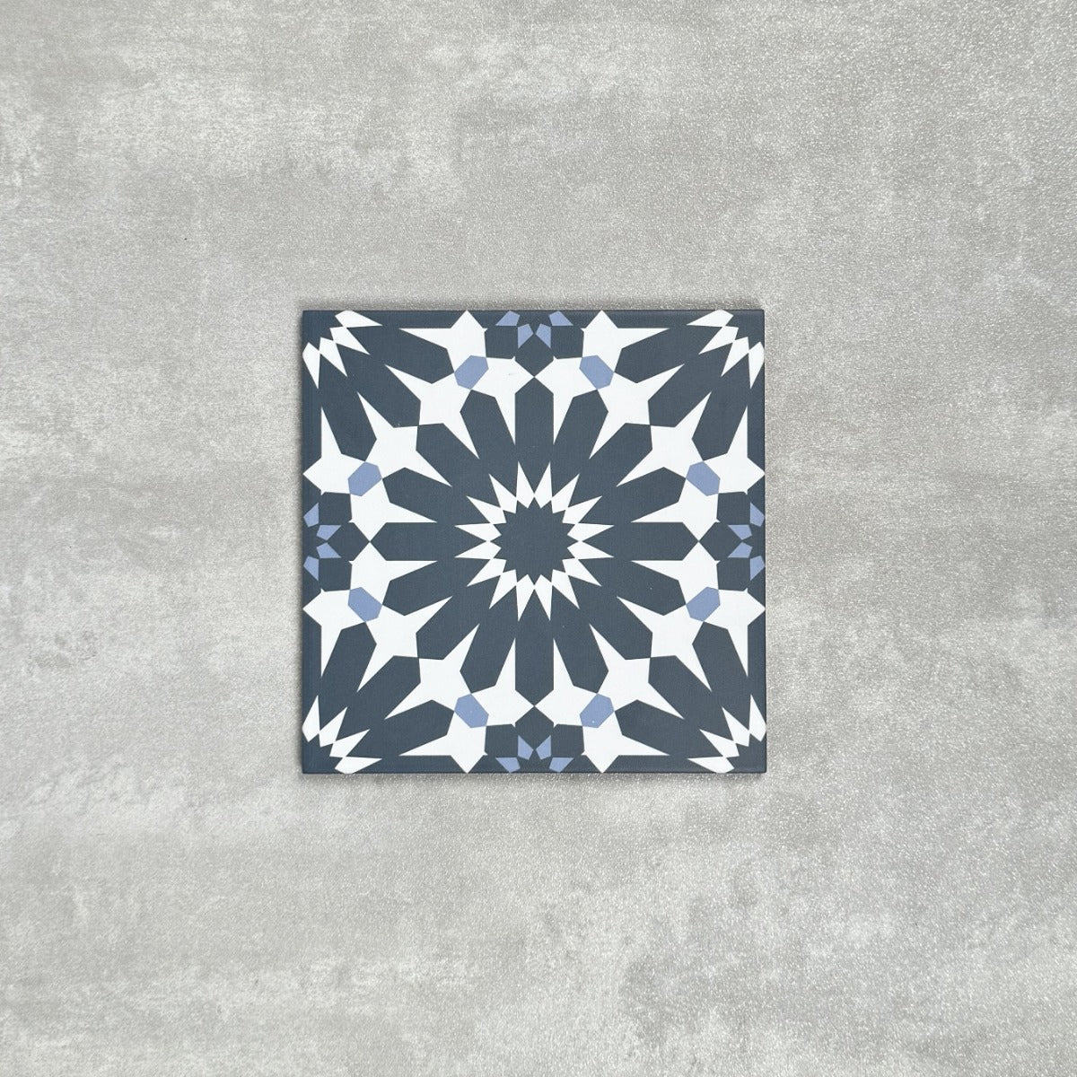 FULL TILE SAMPLE Fez Federal Blue 20cm x 20cm