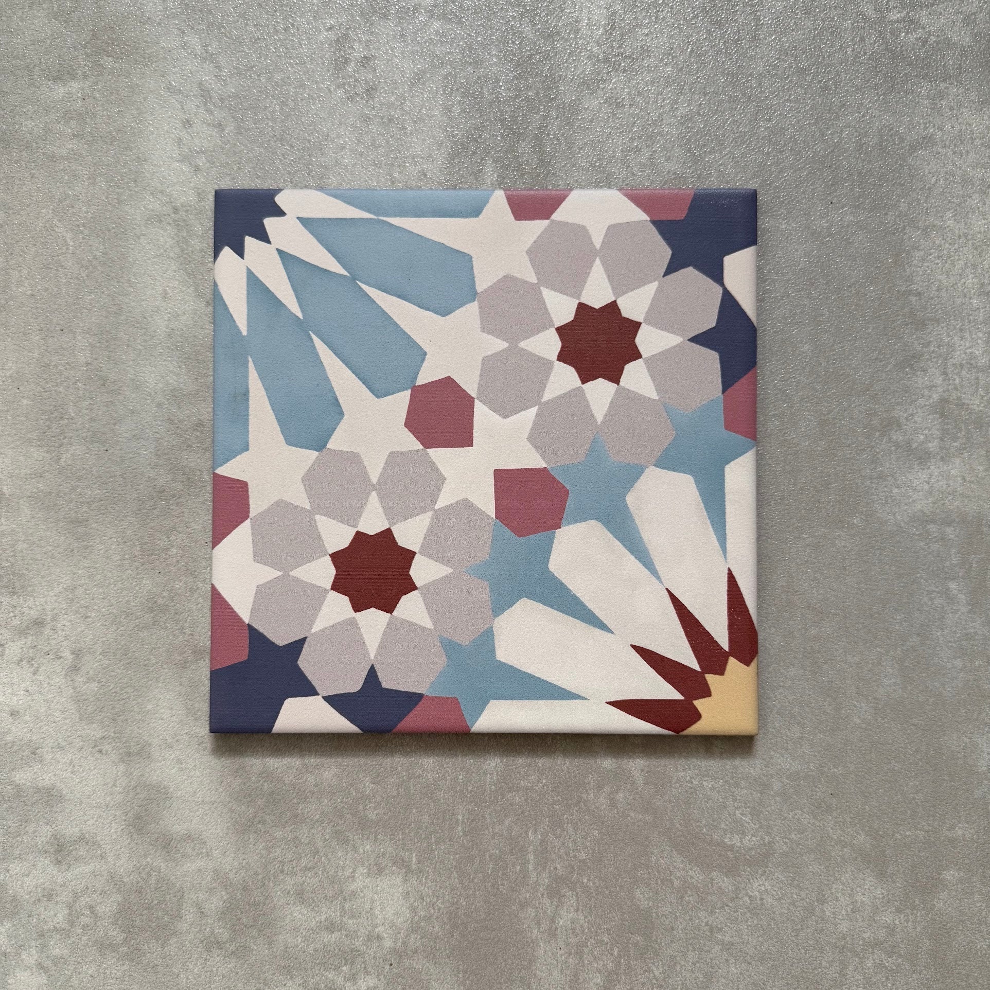 FULL TILE SAMPLE Fez Fiera Moroccan Pattern Tile 20cm x 20cm