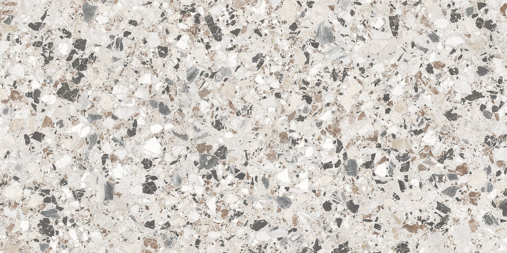 Stuzzi Lunar Classical Terrazzo Style 4d Brushed Finish Tiles 60cm x 120cm