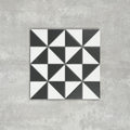 FULL TILE SAMPLE Fulham Black 25cm x 25cm