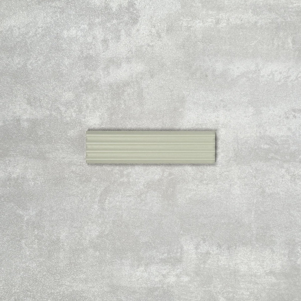 Gallery 3D Fluted DECOR Tile Tansy Green Matt 5cm x 20cm