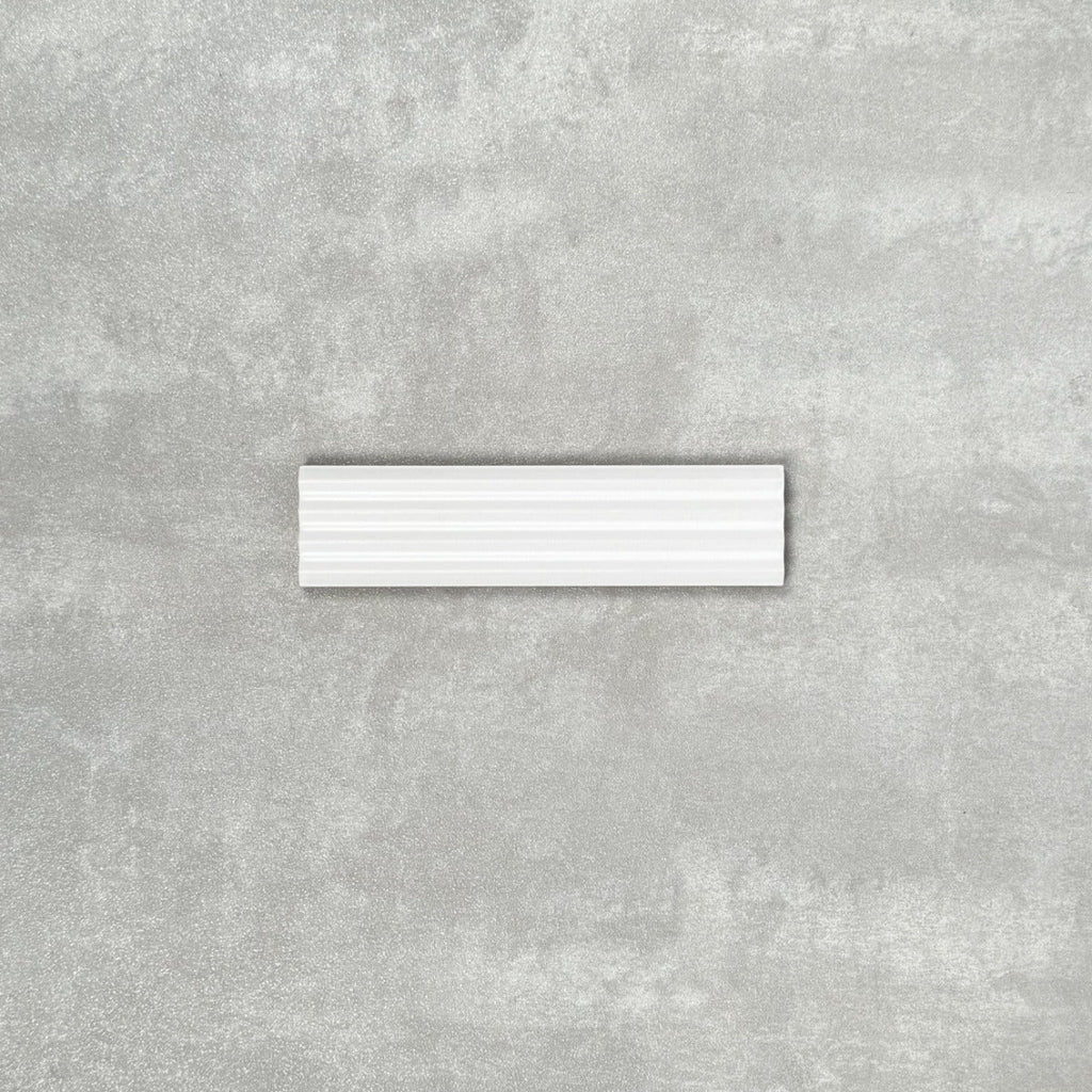 Gallery Brick DECOR Tile White Matt 5cm x 20cm