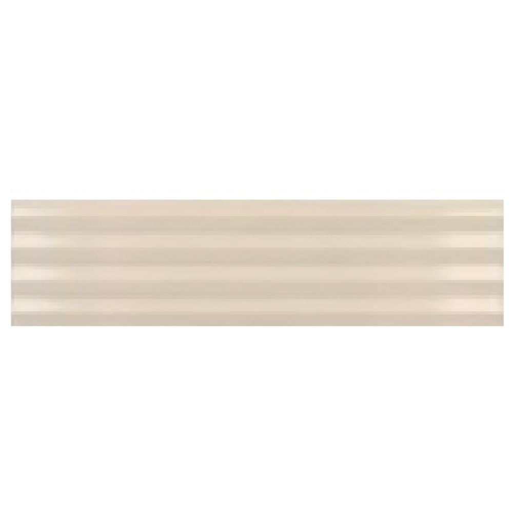 Gallery Brick 3D Fluted DECOR Tile Beige Gloss 5cm x 20cm