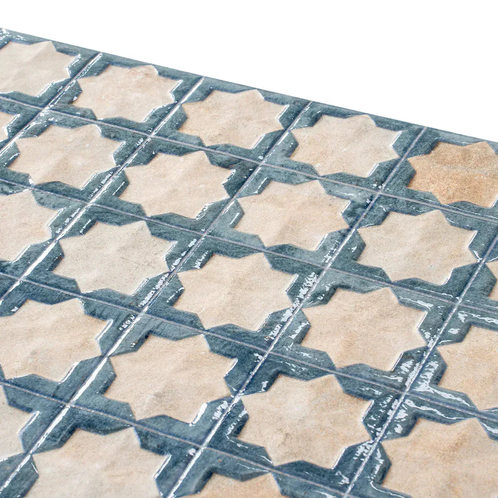 Zanzibar Moroccan Arena Blue 31 x 56cm Wall Tiles