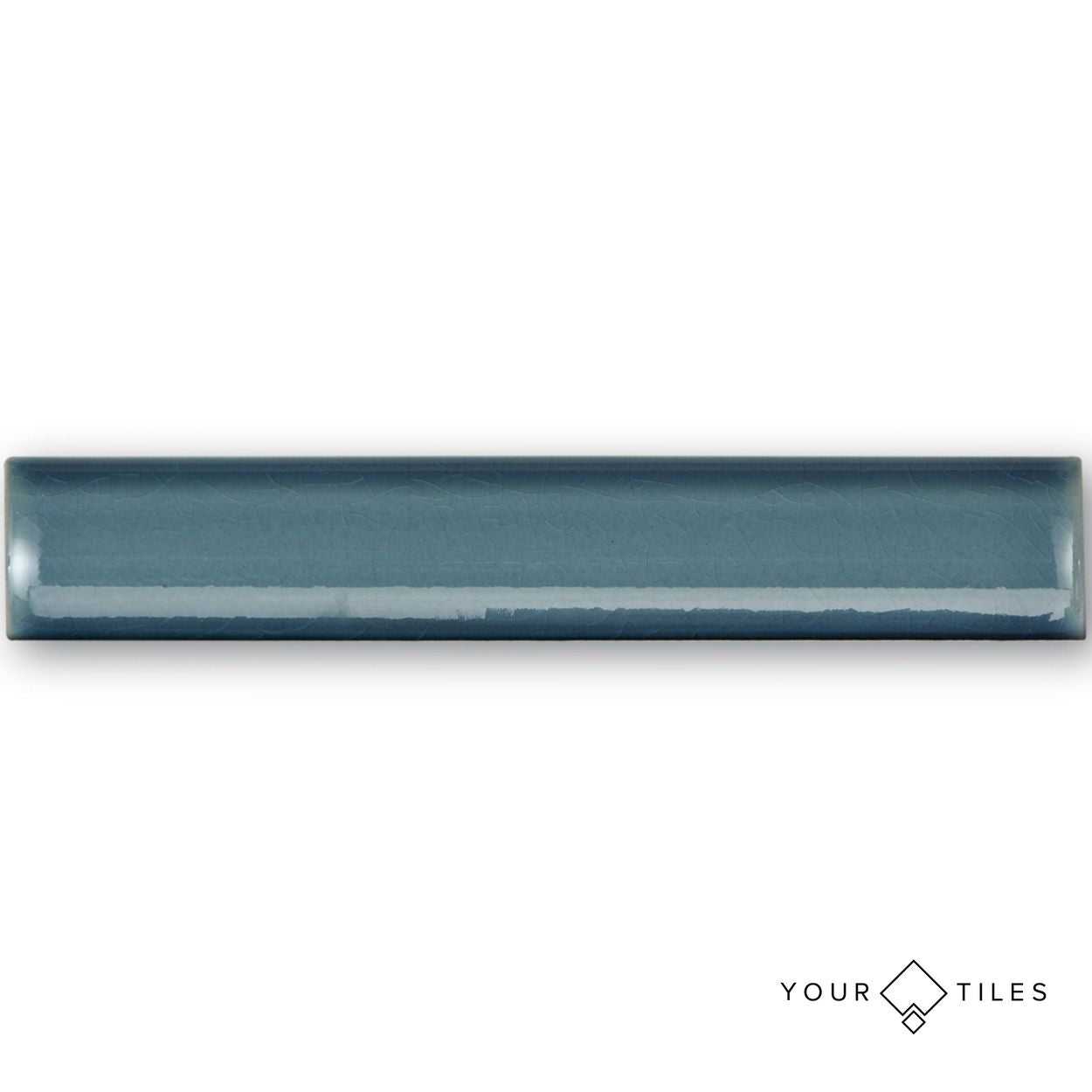 FULL SAMPLE Pimlico PENCIL TRIM River Blue Crackled Glaze