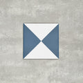 FULL TILE SAMPLE Harlequin Quarter Blue 20cm x 20cm