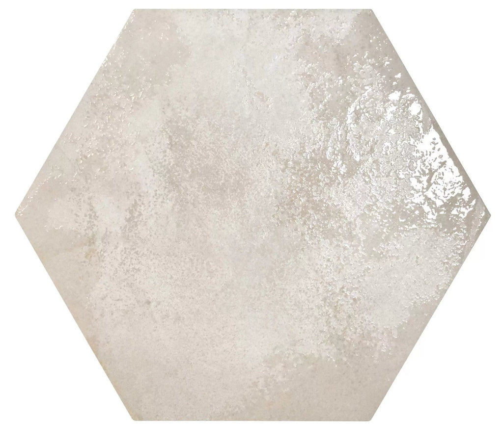 Enigma Lustre Glaze | Hexagon Mist | Porcelain Wall and Floor Tile