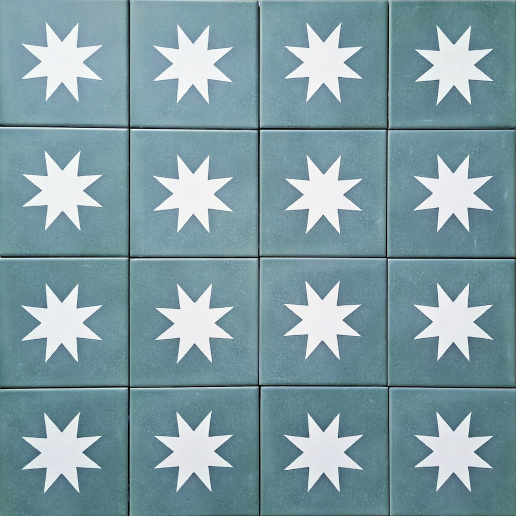 Rubins Green Decor MINI Moroccan Porcelain Wall & Floor Tile 15cm x 15cm