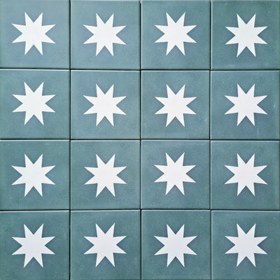Rubins Green Decor MINI Moroccan Porcelain Wall & Floor Tile 15cm x 15cm