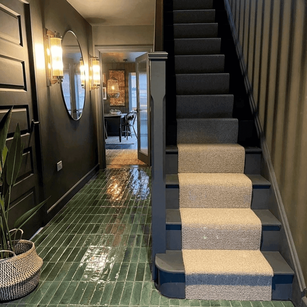 Levent Green Tiles Porcelain Wall & Floor Tiles 6cm x 24cm