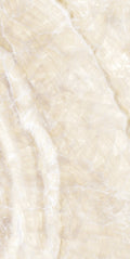 CUT TILE SAMPLE Lumen Precious Stone | Ivory Polished Porcelain Tiles  | 60cm x 120cm