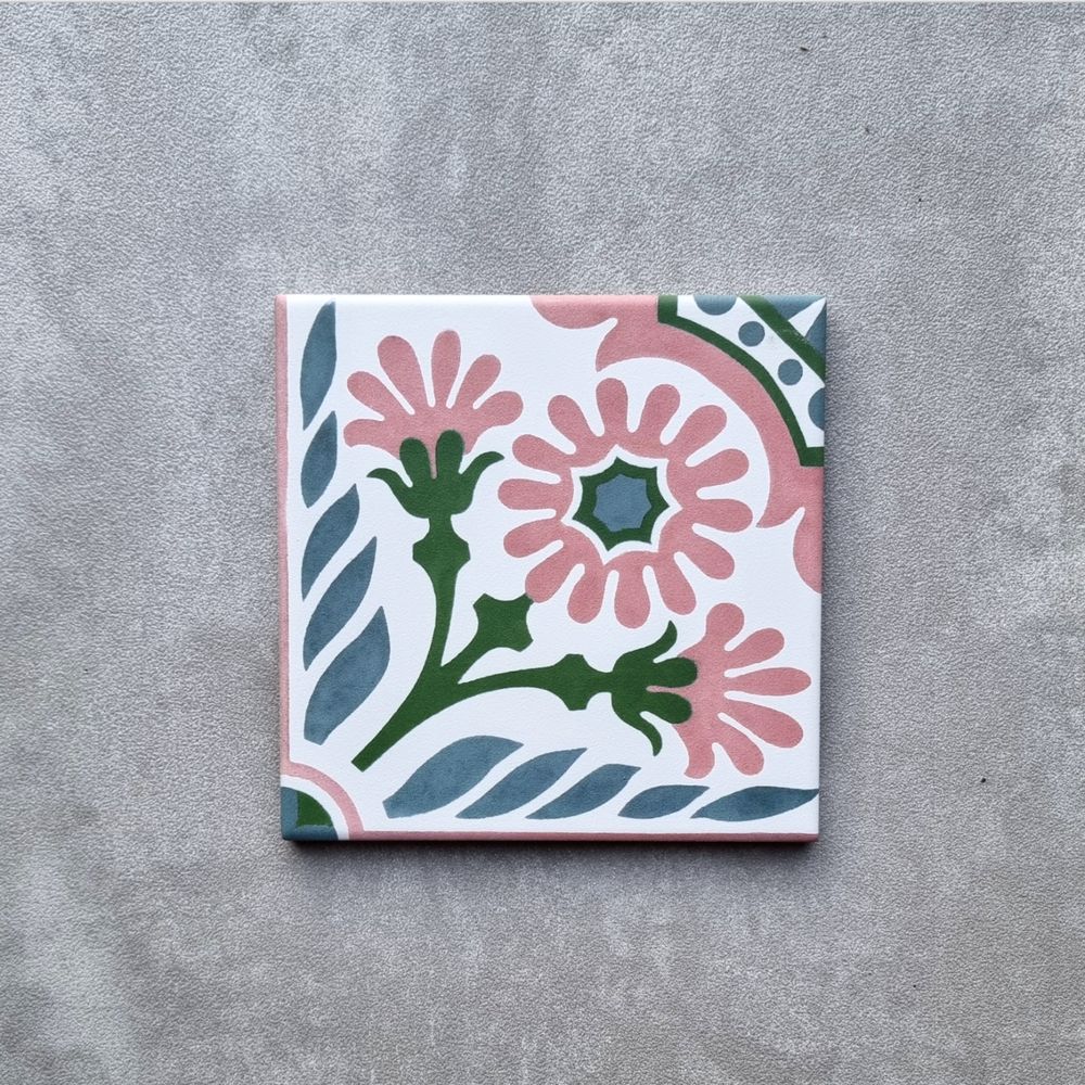 Jardin MINI Rose Moroccan Wall & Floor Tile 15cm x 15cm