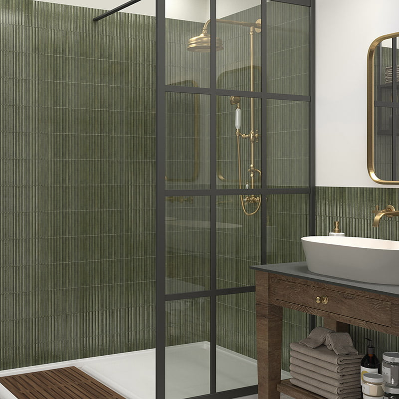 Klosters Verde Fluted Stone Wall Tile | 15cm x 30cm
