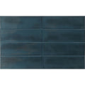 FULL TILE SAMPLE Osaka Brick Blue Moroccan Handmade Style 6.5cm x 20cm