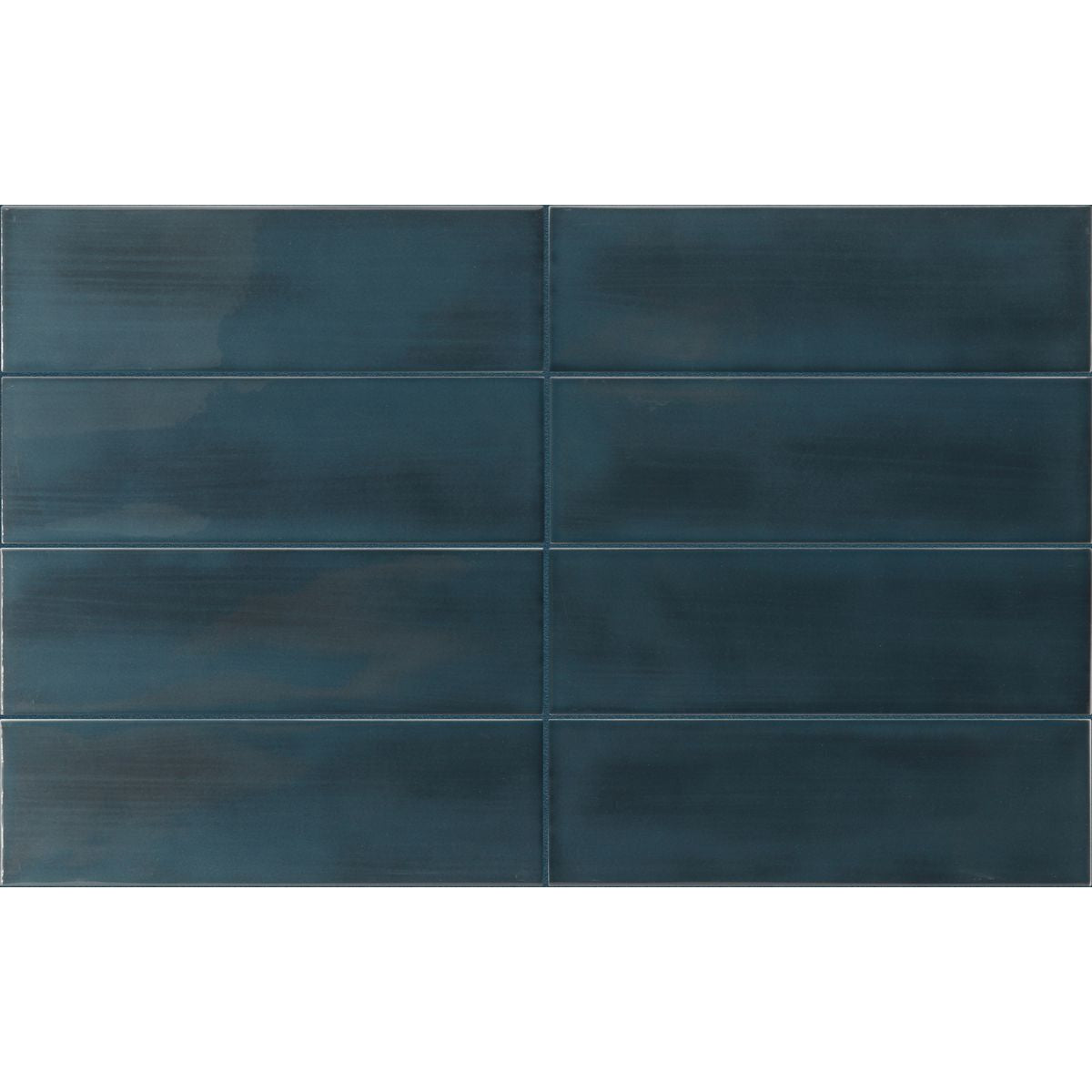 FULL TILE SAMPLE Osaka Brick Blue Moroccan Handmade Style 6.5cm x 20cm