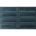 FULL TILE SAMPLE Osaka Brick DECOR Blue Moroccan Handmade Style 6.5cm x 20cm